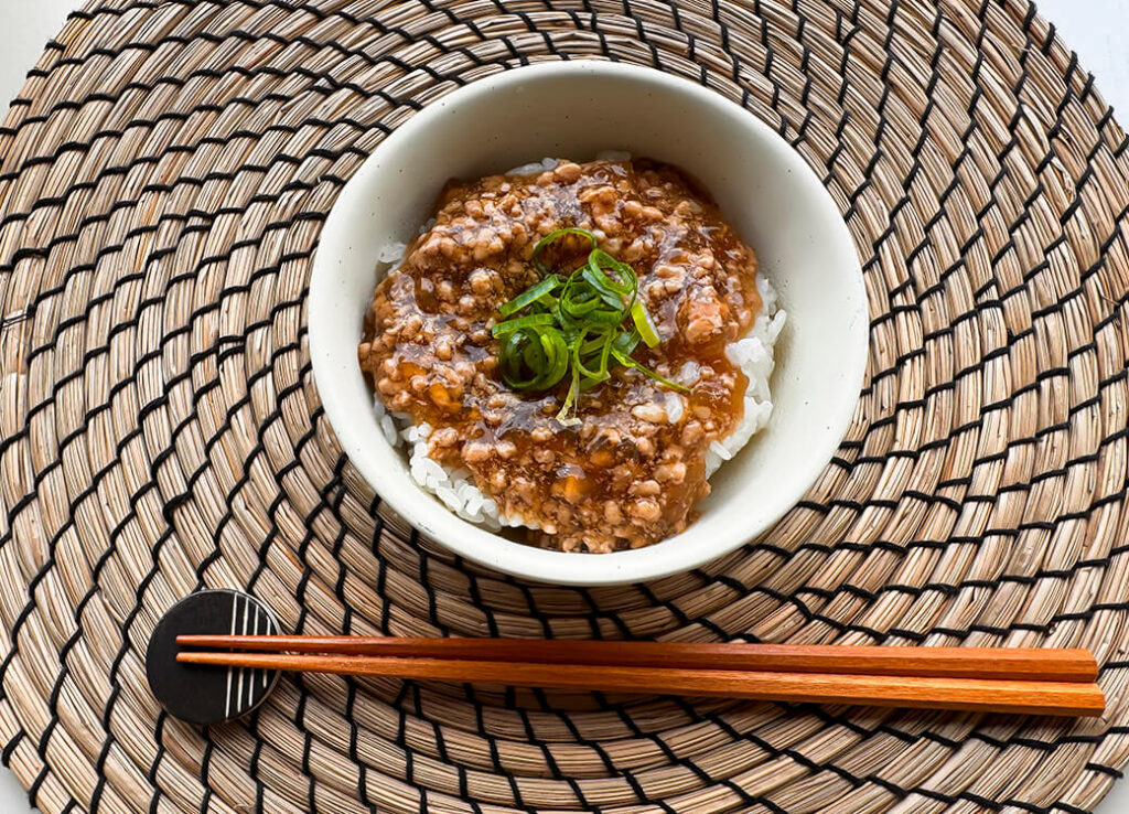 里芋のそぼろあんかけ＿ごはん